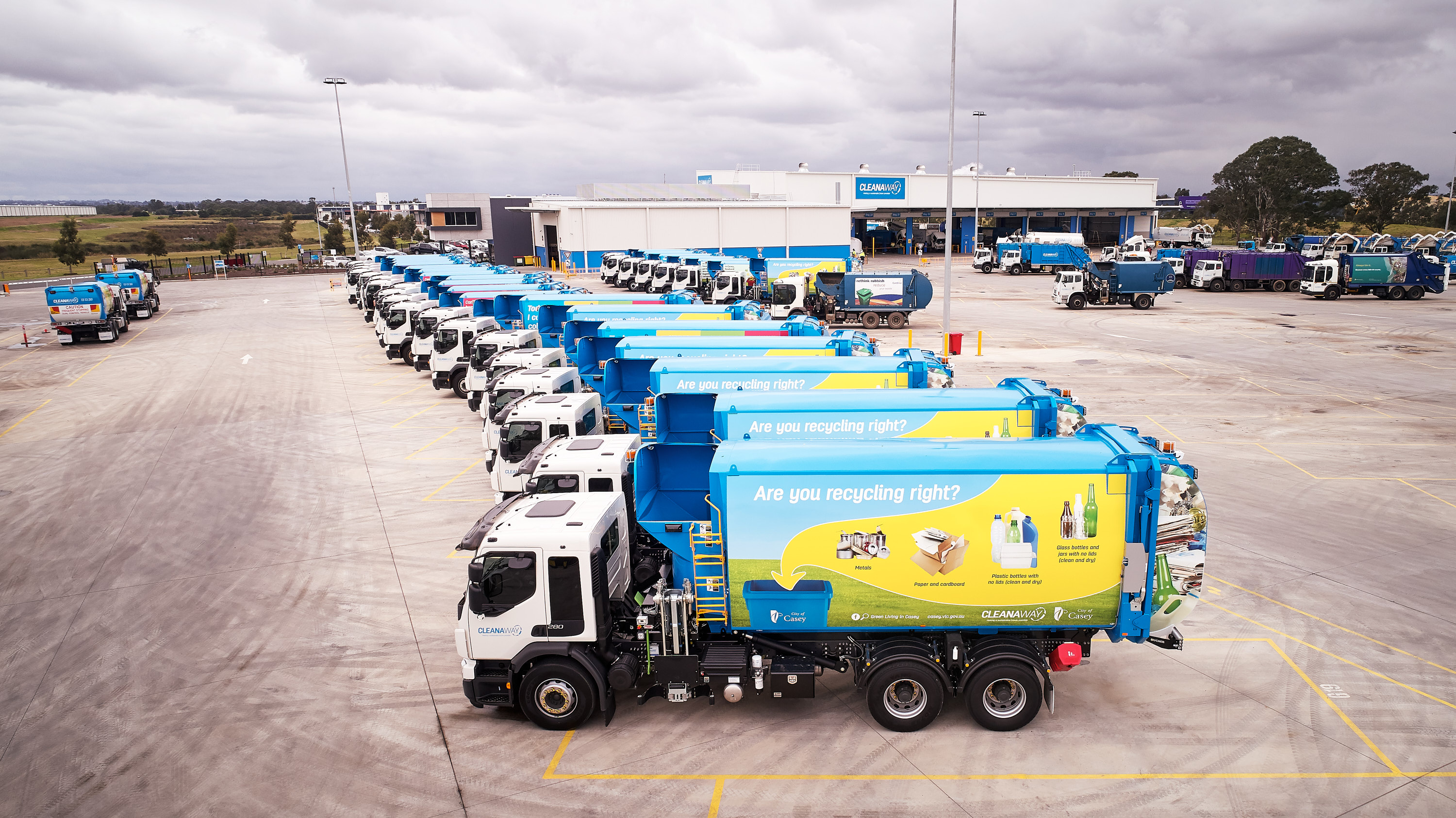 Delivery Of A Large Fleet Of 34 Trucks To Cleanaway | Bucher Municipal ...