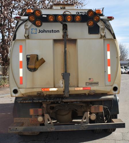 Rear view of City of Hickory Johnston Sweepers VT650 street sweeper