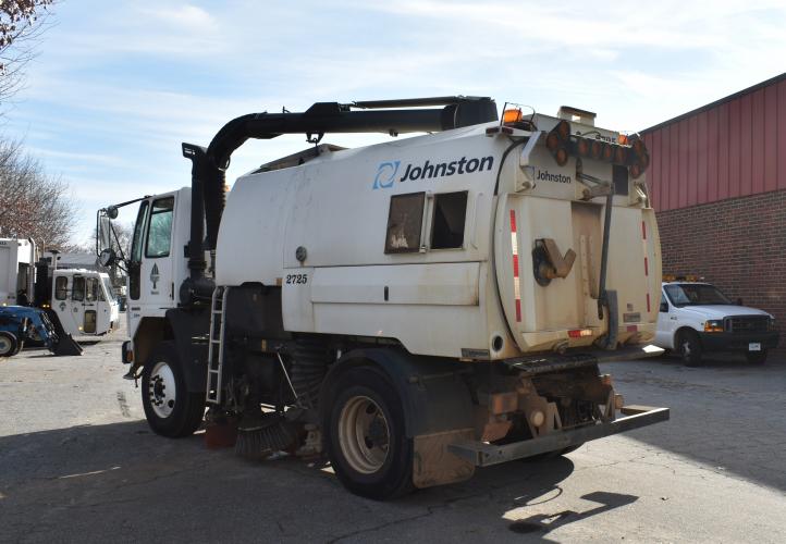 City of Hickory Johnston Sweepers VT650 street sweeper tilted side angle