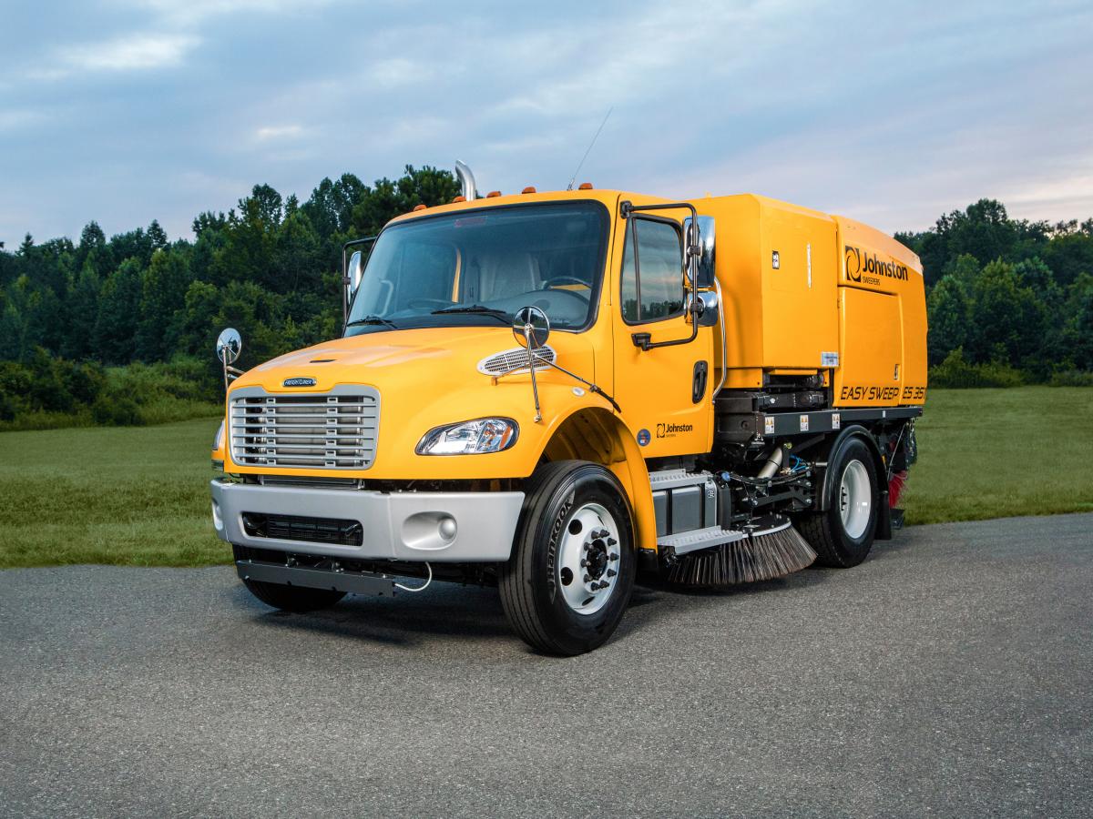 Mechanical Street Sweeper - front angle Mechanical Street Sweeper - front angle